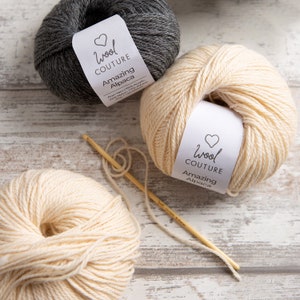 Amazing Alpaca Yarn 50g Ball. Alpaca Blend Wool. Knitting Crochet Wool By Wool Couture