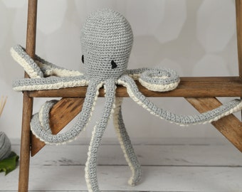 Crochet Kit - Rosie the Octopus. Beautiful Amigurumi Kit. Easy Crochet Kit to make a Octopus. Presented in a Gift Box by Wool Couture.