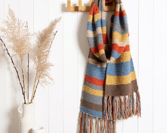 College Scarf Knitting Kit.  Beginners Knit Kit.  Striped Scarf Craft Kit.  Easy Knit Kit.