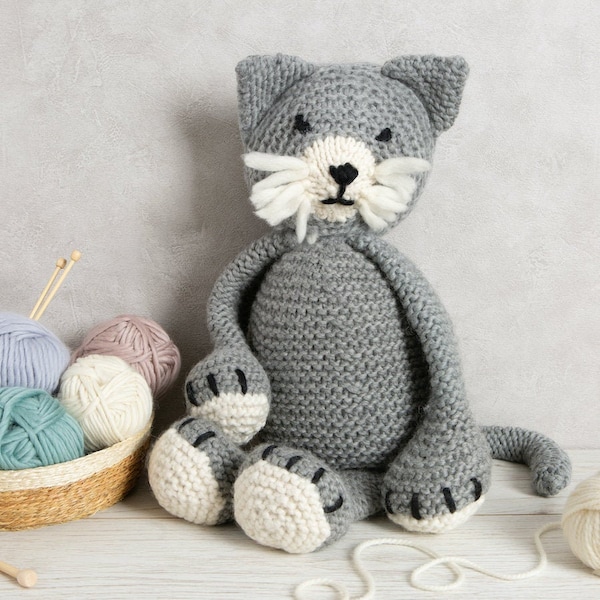 Cat Knitting Pattern Etsy UK