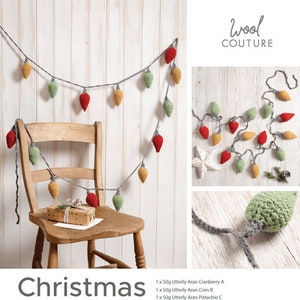 Christmas Lights Crochet PDF Pattern | Christmas Crochet Pattern PDF | Holidays PDF Crochet Pattern By Wool Couture