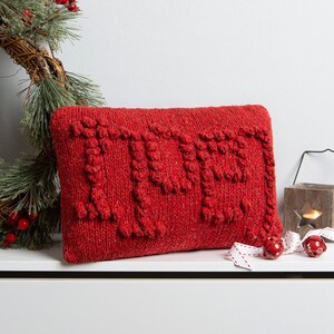 Christmas Noel Cushion Knitting Kit | Easy Festive Knitting Kit | Cushion Cover Pattern By Wool Couture