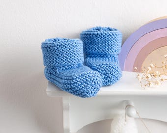 Baby Cotton Striped Booties Knitting Kit