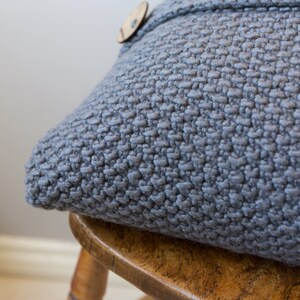 Cushion Knitting Kit. Seed Stitch Pillow Knit kit. Easy knitting pattern by Wool Couture. image 2
