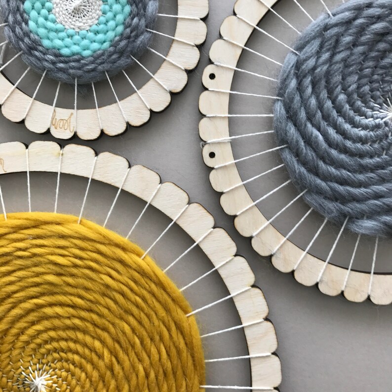 Round Weaving Loom Kit. Large lap loom. Learn to frame Etsy