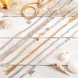 Friendship bracelet kit for kids & teens. Calm Coloured Friendship Bracelet Pack By Wool Couture