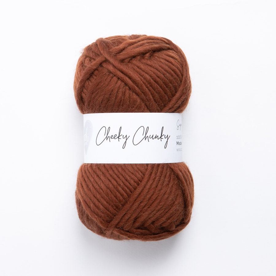 Earth Tones Super Chunky Yarn. Cheeky Chunky Yarn Bundle by Wool Couture.  100g Ball 8 Pack Chunky Yarn. Pure Merino Wool. -  Israel