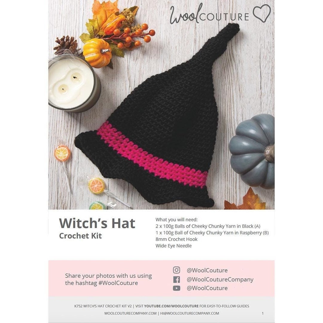Halloween Crochet PDF Pattern Witch Hat | Spooky Season Pattern PDF ...