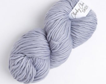 Seal Blue Super Chunky Yarn. Cheeky Chunky Yarn by Wool Couture. 200g Skein Chunky Yarn in light blue. Pure Merino Wool.