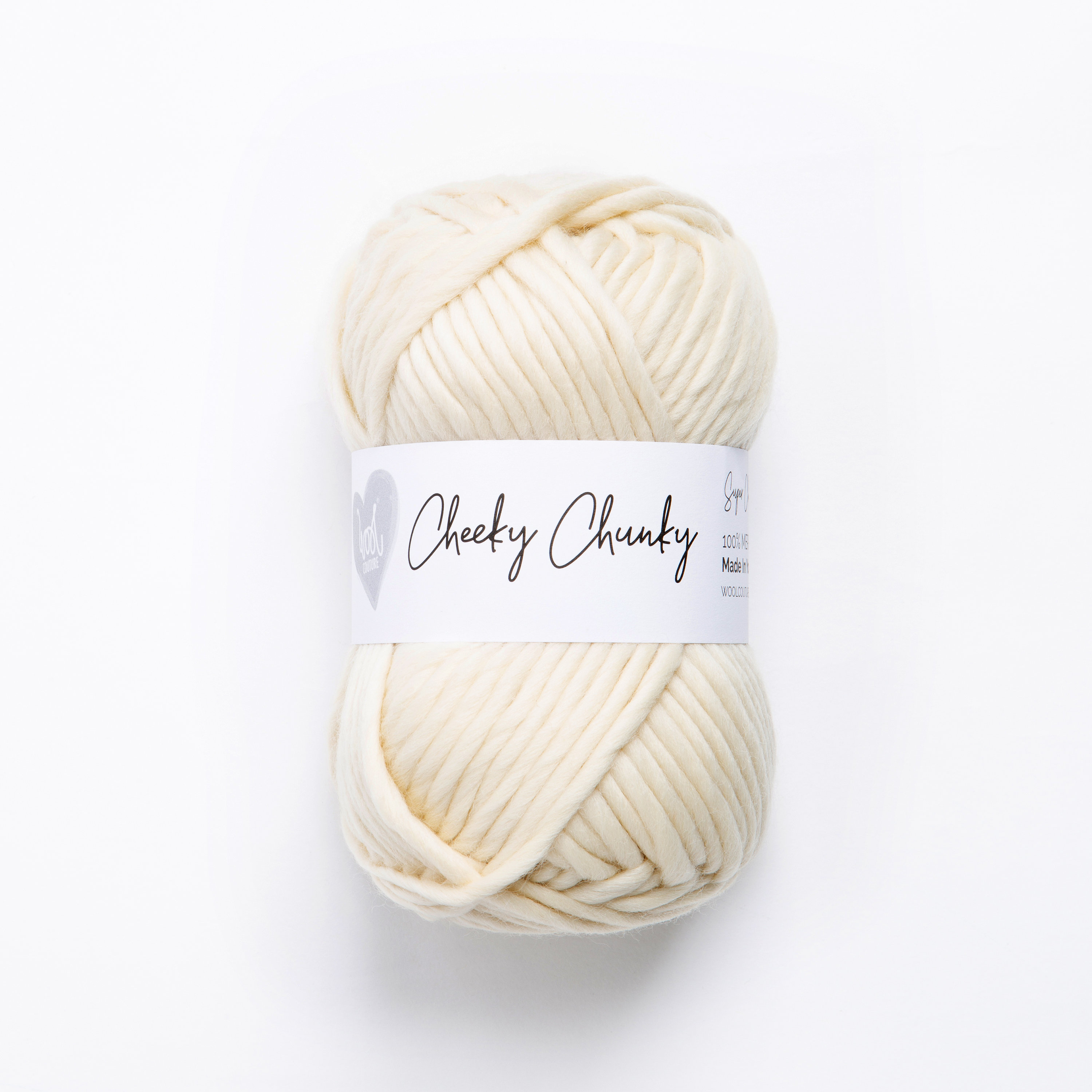 Wool Couture Cheeky Chunky Natural Cream 100g (3.5oz) 100% Wool