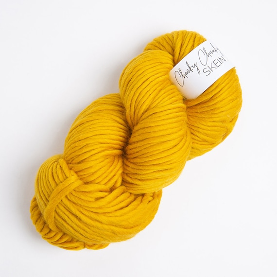 Mustard Super Chunky Yarn. Cheeky Chunky Yarn by Wool Couture. 200g Skein Chunky  Yarn in Mustard Yellow. Pure Merino Wool. 