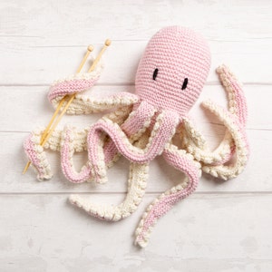 Robyn Octopus Knitting Kit. Amigurumi Octopus. Animal knitting kit. Easy knitting kit. Baby shower gift. Baby Pattern from Wool Couture image 2