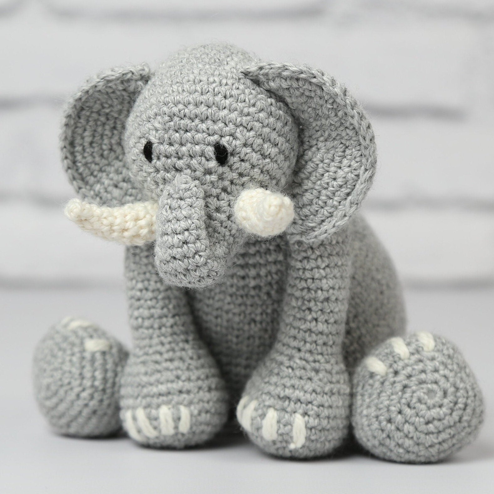 Handmade Customizable Crochet Elephant, gift, photo prop, decoration,  stuffed animal – Simply Yarn Co.