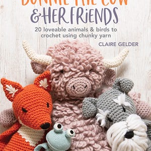 Libro de tejido Bonnie the Cow & Friends de Claire Gelder