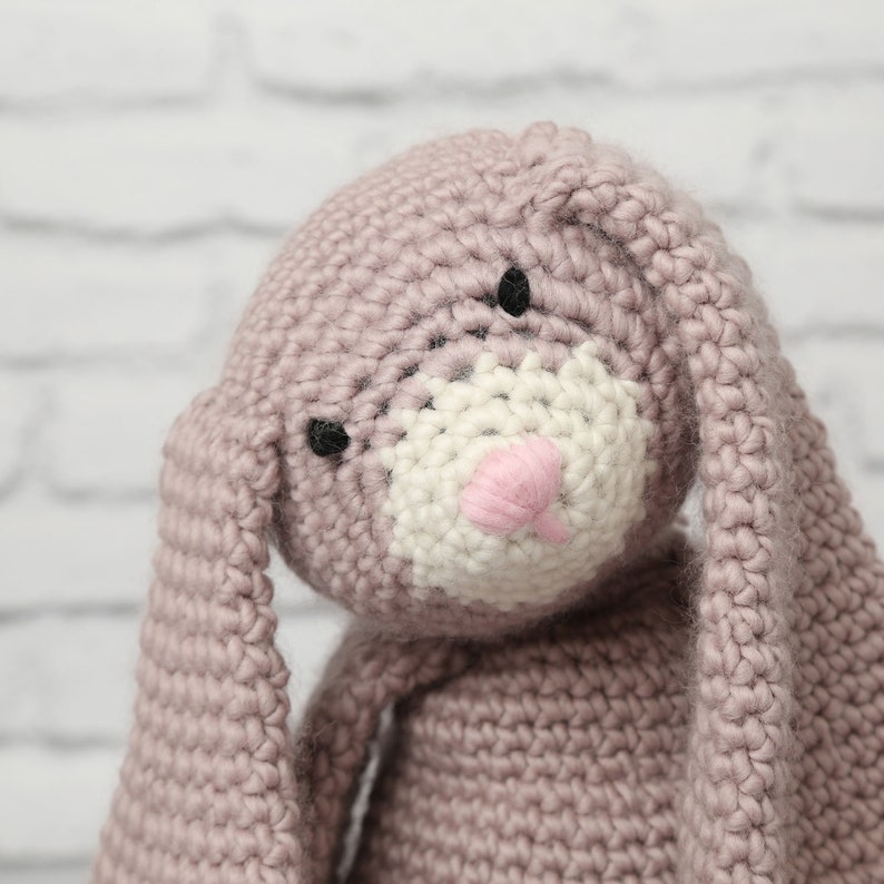 Mable Bunny Crochet Kit. Giant oversized amigurumi bunny. Crochet pattern. Animal crochet kit. Easy crochet pattern by Wool Couture image 2