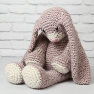 Mable Bunny Crochet Kit. Giant oversized amigurumi bunny. Crochet pattern. Animal crochet kit. Easy crochet pattern by Wool Couture image 3