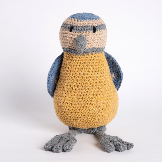 Animal Crochet Kit. Woodland Crafting. Blue Tit Bird Advanced Kit