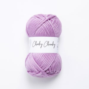 Hyacinth Super Chunky Yarn. Cheeky Chunky Yarn by Wool Couture. 100g Ball Chunky Yarn in Lilac Purple. Pure Merino Wool. image 1