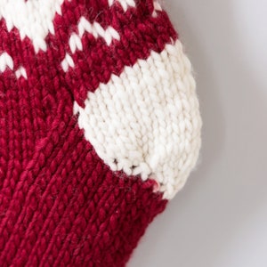 Christmas Stocking Knitting Kit. Personalised Christmas Knit Kit. Intermediate knitting pattern by Wool Couture. image 6