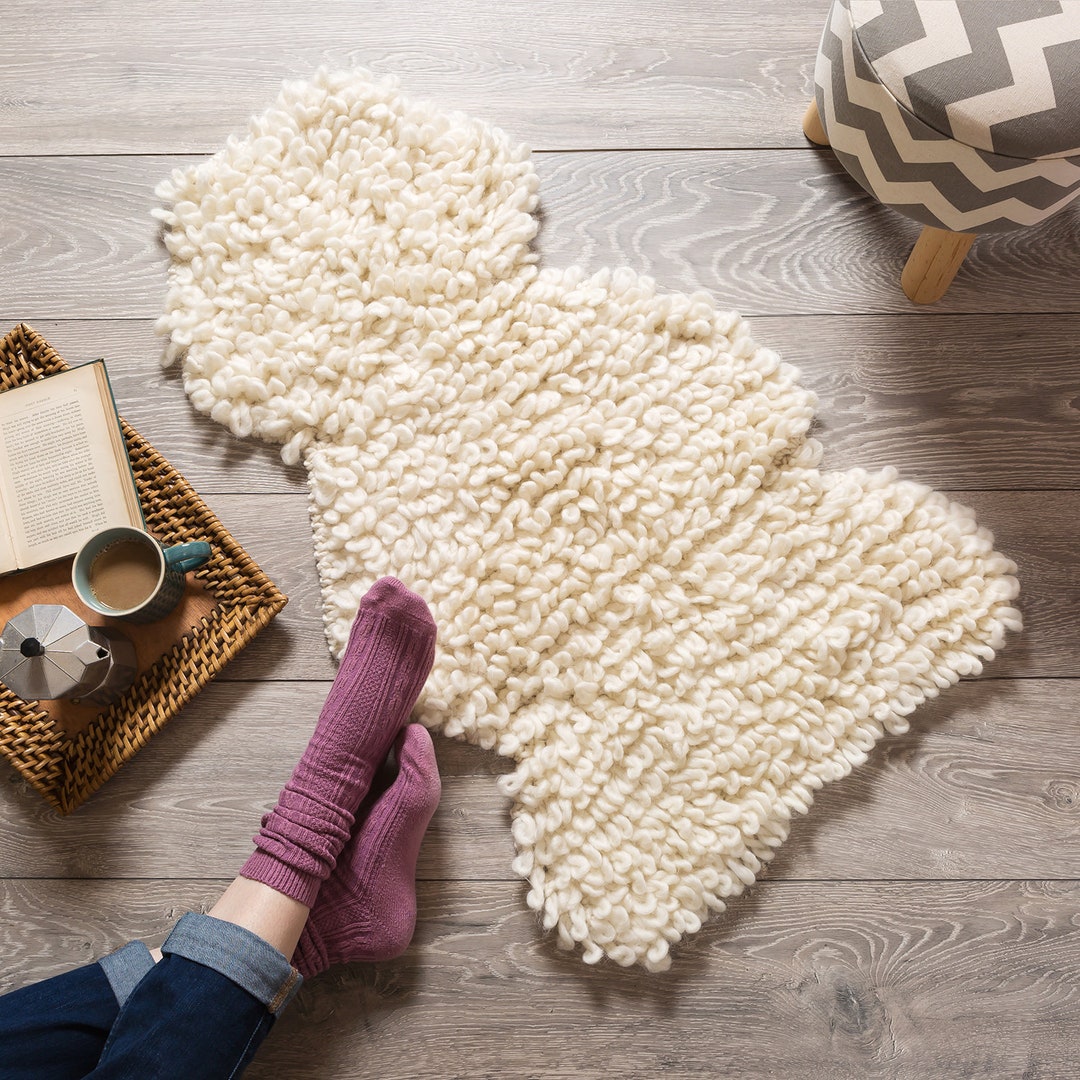 DIY Rug Kit. Craft Wool Rug Kit. Woolly Rug Crochet Pattern by Wool ...