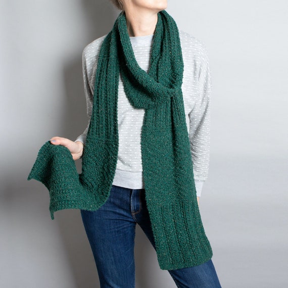 Knitting Kit for Beginners. Linda Chunky Scarf Knit Kit. Beginners Knitting  Pattern by Wool Couture. 