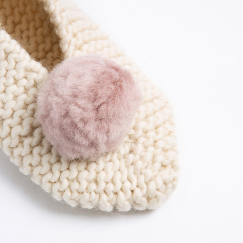 Slipper Knitting Kit. Make your own Mary Jane Slippers with a Knit Kit. Beginners knitting pattern by Wool Couture. image 5