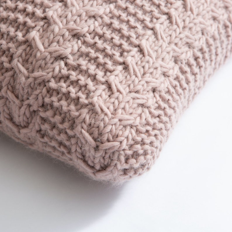 Giant Cable Cushion Knitting Kit. Cushion Knitting Kit. Intermediate knitting kit. Pattern by Wool Couture image 6