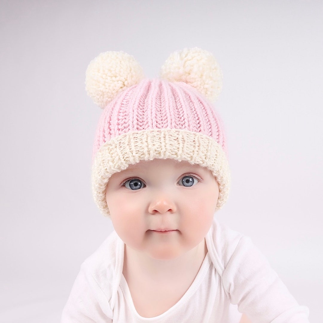Baby Knitting Kit. Pompom Hat Knit Kit. Pom Pom Hat Knitting Etsy UK