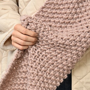 Beginner Scarf Knitting Kit Easy Scarf Knit DIY Seed Stitch Scarf Pattern By Wool Couture. image 4