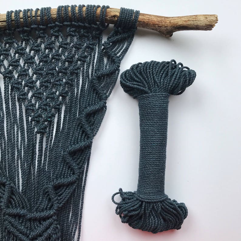 Macrame 3mm Rope. Cream Cotton Cord 3/32 Inch Braid. 60 Metres Etsy