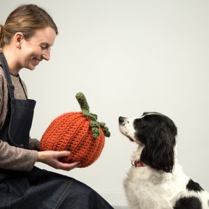 Pumpkin Crochet Kit. Amigurumi Giant Chunky Crochet Kit. Giant Pumpkin for Halloween. Easy crochet pattern by Wool Couture image 2