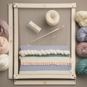 Weaving Loom Kit. Giant Woolly Mammoth Loom. Learn to frame weave, tapestry. Beginners learn to weave. image 3