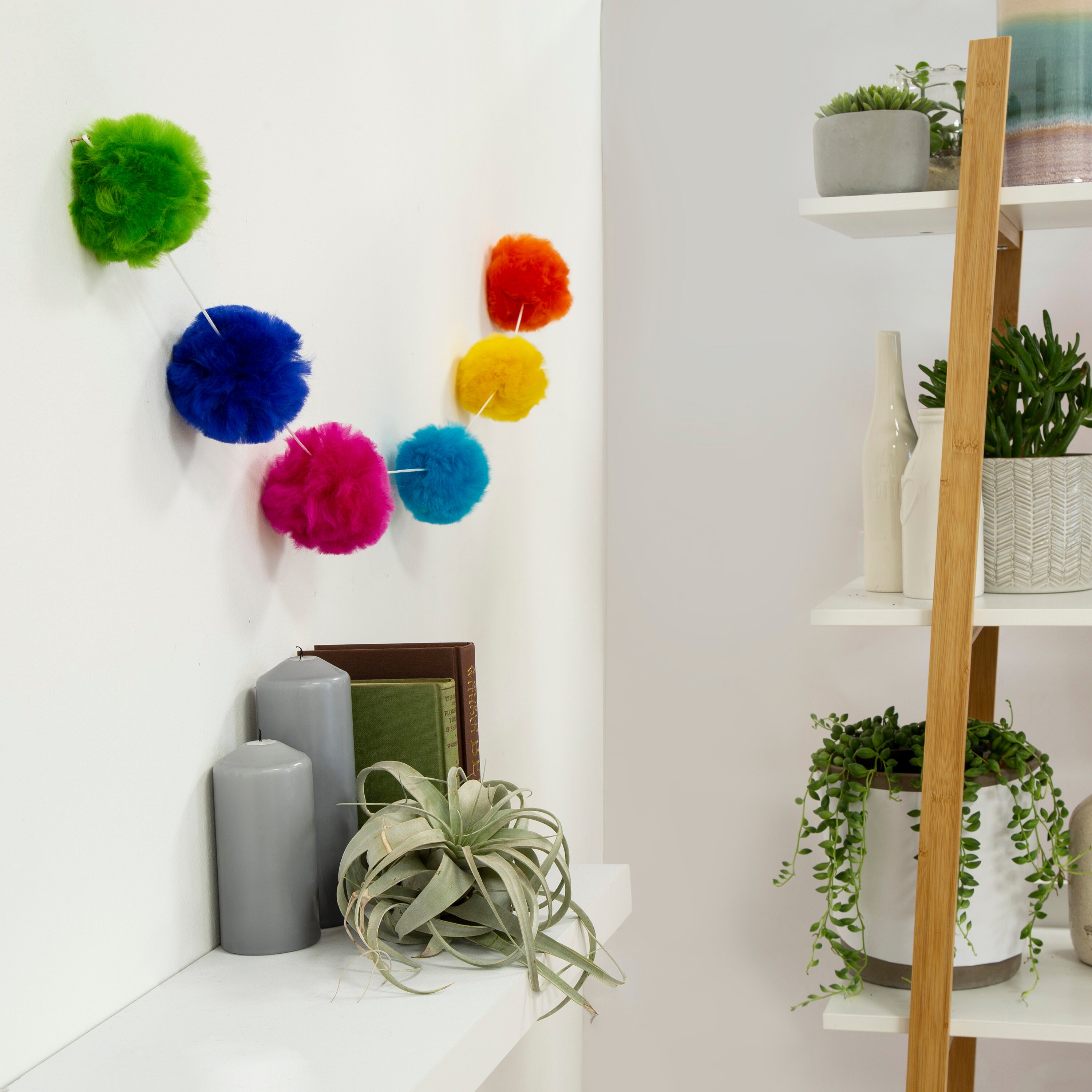 Pom Pom Garland Kit. Beginners DIY Garland Kit. Rainbow Bright Etsy UK