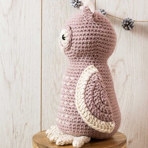 Owl Crochet Kit. Amigurumi Giant Chunky crochet Kit. Merino Yarn. Intermediate crochet pattern by Wool Couture image 2