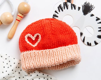 Toddler Hat Knitting Kit | Personalised Merino Beanie | Easy Hat Knitting Pattern By Wool Couture