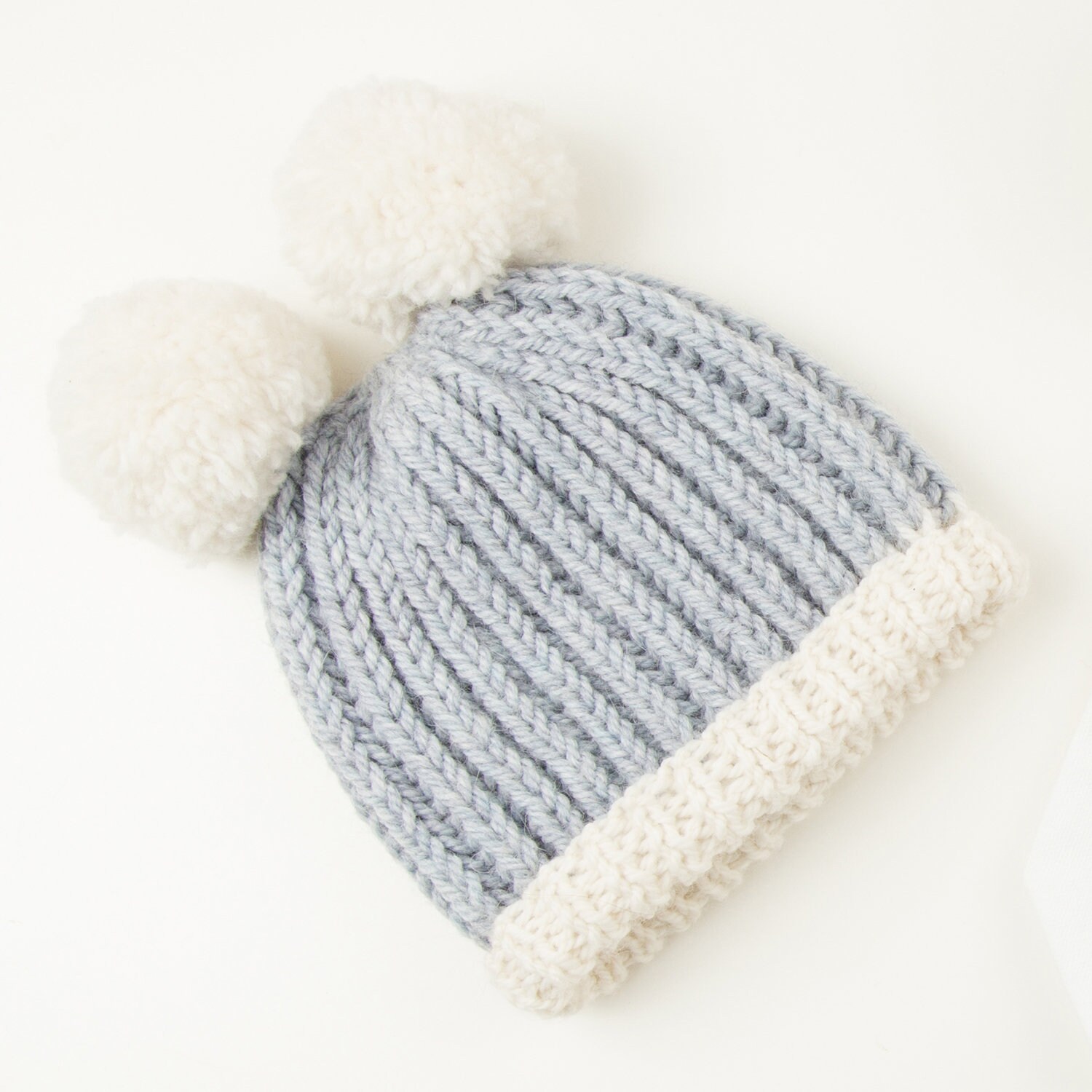 Baby Knitting Kit. Pompom Hat Knit Kit. Pom Pom Hat Knitting Etsy UK