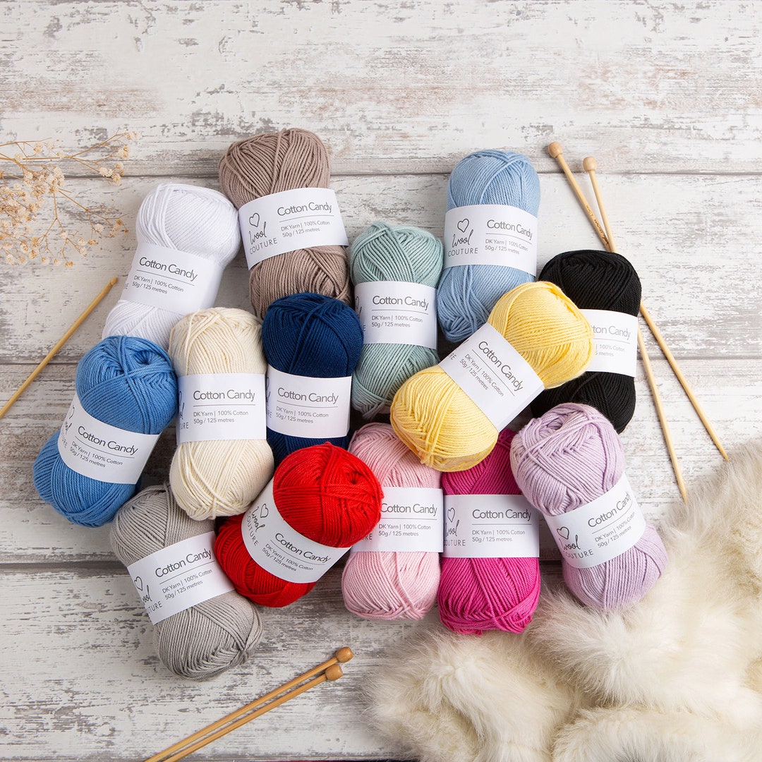 Cotton Candy Yarn 50g Ball | 100% Cotton DK Yarn | Haberdashery by Wool ...