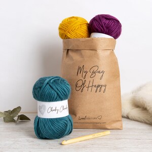 Christmas Stocking Knitting Kit. Personalised Christmas Knit Kit. Intermediate knitting pattern by Wool Couture. image 8