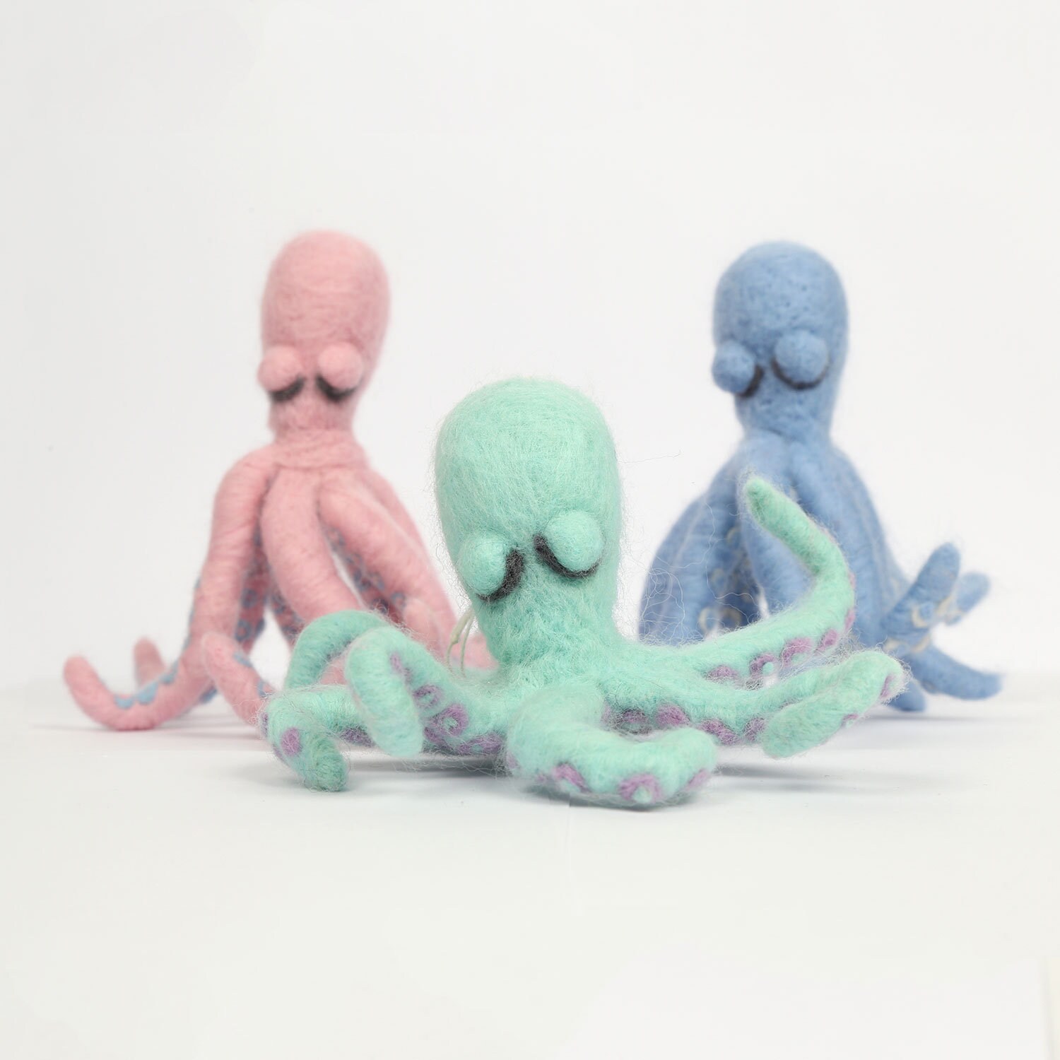 Octopus Needle Felting Kit. Make Three Cute Octopus With Our Etsy