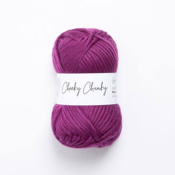 Damson Merino Wool. Super Chunky 100g Merino Wool Damson Purple. Cheeky  Chunky Yarn. Wool Couture Yarn. Pure Merino Wool. 