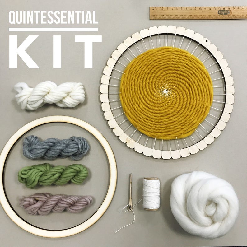 Round Weaving Loom Kit. Large lap loom. Learn to frame Etsy