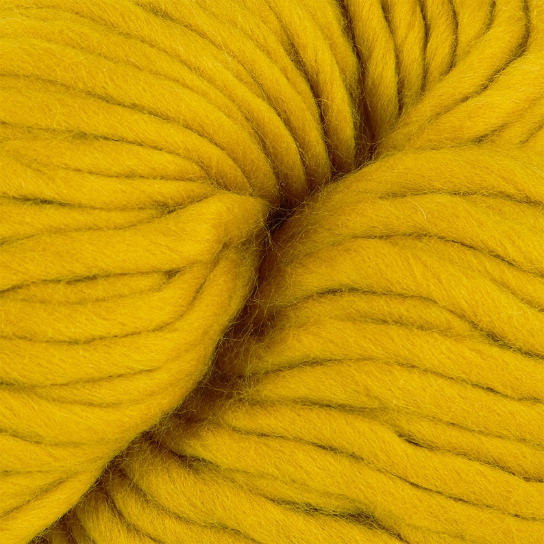 Mustard Super Chunky Yarn. Cheeky Chunky Yarn by Wool Couture. 200g Skein Chunky Yarn in Mustard Yellow. Pure Merino Wool. image 2