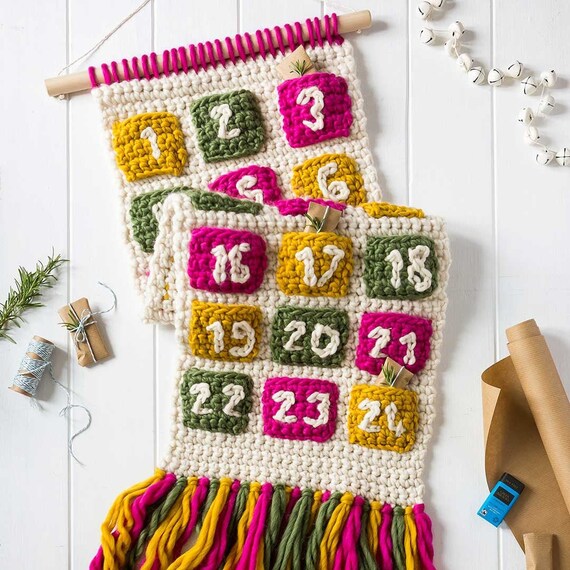 Advent Calendar Crochet Kit. Advent Calendar for Life Giant Crochet Kit. Christmas Advent Calendar. Easy Crochet Pattern by Wool Couture - Etsy