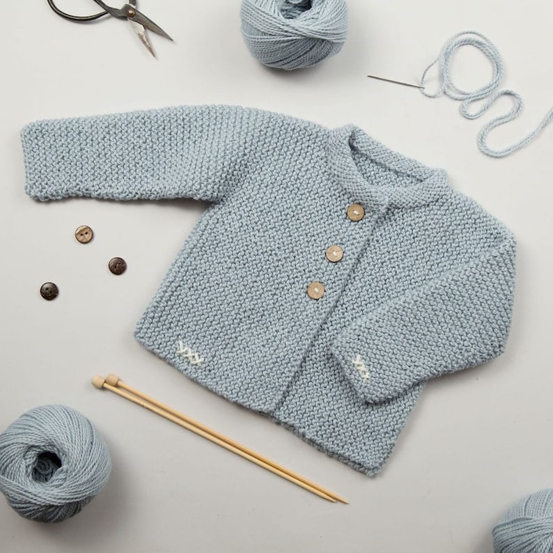 Lilly kofta stickmönster PDF | Lätt att ladda ner stickmönster för babyer | Enkel nivå | Mönster från Wool Couture bild 2