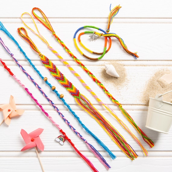 Make Your Own Friendship Bracelet Kit, Kumihimo Disk, DIY Bracelets, Kids  Party Activities, Crafts for Kids 