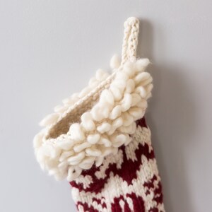 Christmas Stocking Knitting Kit. Personalised Christmas Knit Kit. Intermediate knitting pattern by Wool Couture. image 3
