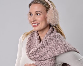 Herringbone Scarf Knitting Kit. Jojo Chunky Scarf Knit Kit