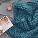 Lulu Blanket Knitting Kit, with giant 40mm Knitting needles. Super Chunky Throw. Beginners knitting kit. K032 