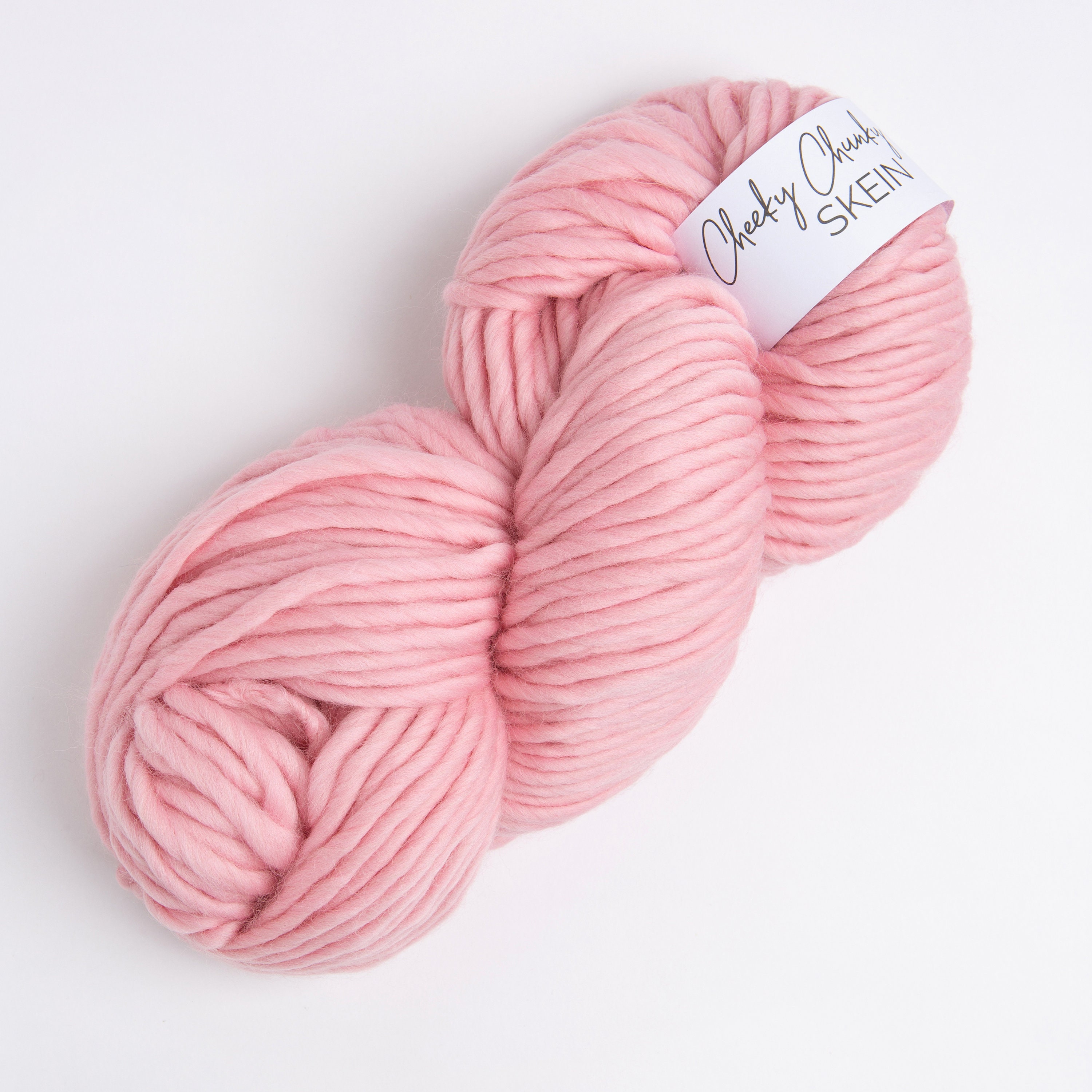 Pink Chunky Yarn Super Bulky Yarn Weight 6 Merino Wool Blush Yarns Col.5252  