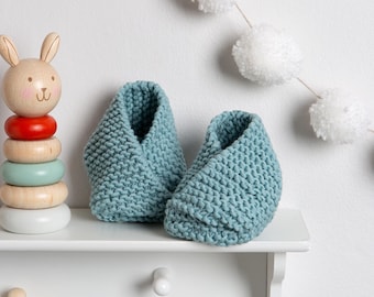 Personalised Baby Booties Beginner Knitting Kit